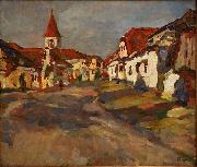 Jindrich Prucha Village Green china oil painting artist